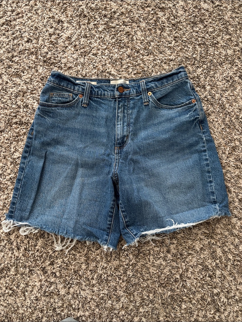 High-Rise Denim Shorts